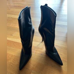 Stuart Weitzman - Booties - Size 11M - Black Leather high heel - NEW!